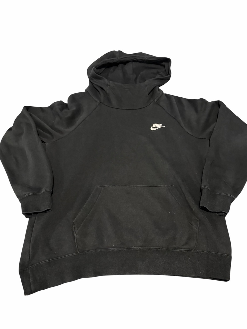 Nike Mens Black Funnel Neck Hoodie Pullover Fleece M